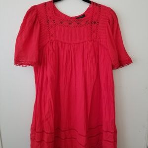 Topshop crochet insert peasant dress